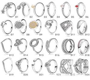 Ny ankomstkristall S925 Sterling Silver Lover Ring Smycken DIY passar Ale Charm för S For Women European Rose Gold Gift7056614