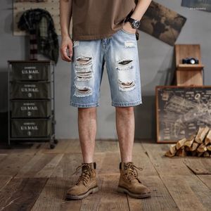 Men's Jeans 28-48size Summer Loose Large Size Denim Shorts Ripped Fashion Trendy Middle Pants American Motorcycle Plus-sized