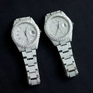 Luksusowe wyglądające w pełni oglądanie modyfikowanych dla mężczyzn Woman Top Craftsmanship Unikalne i drogie Mosang Diamond 1 1 5A zegarki dla Hip Hop Industrial Luksurious 2920