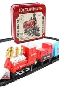 Mini Electric Bahnbahn Spielzeugauto Klassische Modell Railway Back Train Kids Weihnachtsspielzeuggeschenk 8220521