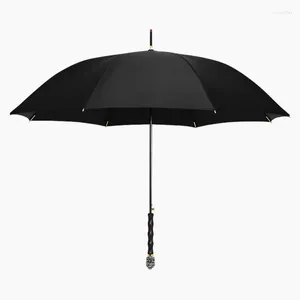 Parasol długi uchwyt Vintage parasol automatyczny dżentelmen słoneczny wiatrówek silny luksusowy wzmocniony sprzęt przeciwdeszczowy Paraguas