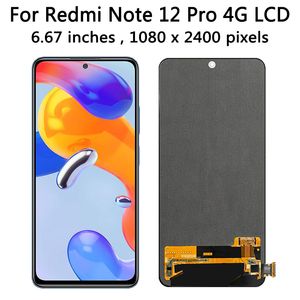 Teste para Xiaomi Redmi Nota 12 Pro 4G 2209116AG LCD Display Touch Screen Digitalizer Assembly para Redmi Note12Pro 4G 2209116AG