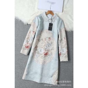 Tanques femininos Camis outono inverno slim fit estilo chinês qipao bordado com manga solta para mulheres