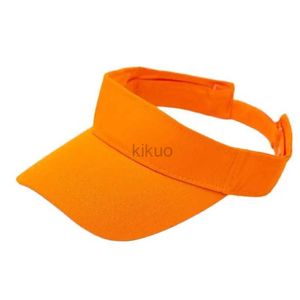 Visors Ball Caps Sommer geschützte Männer Frauen Visors Hut 100% Baumwolle Sonnen Visor -Kappe Sport Tennis Orange Rosa weiß grau rot schwarz blau 240412