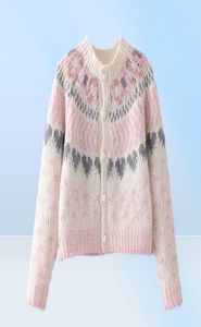 パッチワークカーディガンクリスマスセーターの女性オープンニット長袖Loveshackfancy Women039s Deena Stripe Alpaca BlendedSweaters6307761