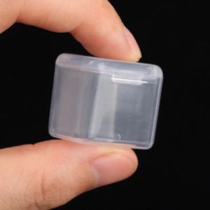ミニスクエアプラスチックストレージボックス透明ダストプルーフDIYジュエリーホルダーピルストレージタンクディスプレイ小さなケースポータブルコンテナ
