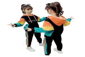 Mädchen Fashion Hoodies Hosen 2pcs Kleidungsstücke Frühling Herbst Kinder Sport Pullover Kleidung Set Teen Kids Tracksuits 312TX10195560712