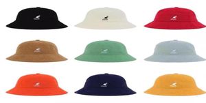 Kangaroo Kangol Fisherman Hat Sun Suncreen Haft Hafdery Materiał ręcznika 3 Rozmiary 13 Kolory Japończyków Ins Super Fire Hat24286472871805