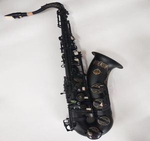 Musikinstrument Suzukitenor Quality Saxophone Brass Body Black Nickel Gold Sax med munstycket Professional2525203