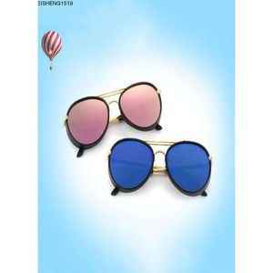 Neue Retro -Stil coole runde Kinder Sonnenbrille Jungen Mädchen Sonnenbrillen Kinder Brille Brand Design Mirror Shades