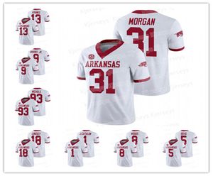 Джерси колледжа Арканзас SEC 11 Jaquayln Crawford 66 Ty Clary 10 De'vion Warren 17 John David Custom Football Stitched8735478