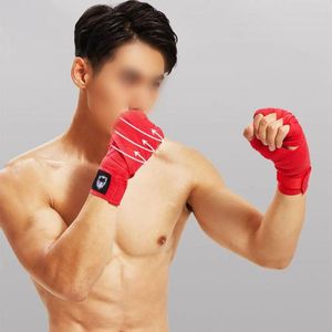 手首のサポートコットンボクシングラップスポーツ安全通気性ブラックレッドホワイトソフトリストバンド包帯