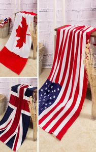 100 asciugamani di asciugatura da bagno di asciugamani di pudogate da bagno UK Canada Flag Dollar Design asciugamano da bagno 7696529