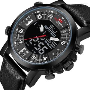 Zegarek top wojskowy kwarc męskie zegarki LED DATA Analog cyfrowy zegarek Mężczyzna Modny Sport Zegar Podwójny czas Masculino