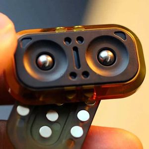 Dekompression Toy GAO Studio PC Owl Rotates Push Fidget Slider Magnetic Haptic Slider EDC Vuxna fidget Toys ADHD Tool Anxiety Office Stress Relief 240412