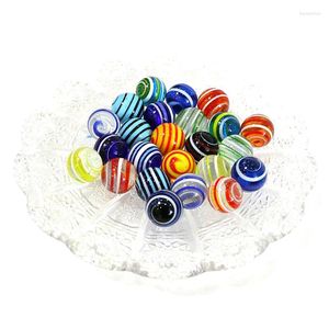 Dekoratif figürinler 6pcs 16mm özel murano cam toplar mermerler peri bahçe bonsai dekorasyon vazo dolu pelet çocuklar bulmaca oyun oyuncak