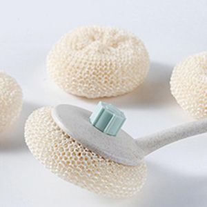 Loofah Sponge Dishwashing Scrubber Multipurpose Cleaner Non-Scratchディッシュクリーニングツールボールデザインキッチンスクーリングパッド用品