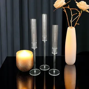 Posiadacze świec 10set 30 szt. Akrylowe świeczniki centrum Centerpiecs Candelabra Wedding Porps