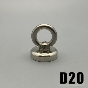 1/2/3/5pcs çapı 20mm kurtarma mıknatısları kanca d20 dairesel ağır hizmet tipi deniz balıkçılığı askı güçlü güçlü mıknatıs manyetik imane