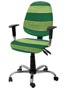 Vintage Farm Barn Wood Grain Green Gradient Elastic Armchair Chair Cover Removable Office Chair Slipcover Split Seat Covers