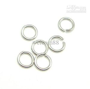100pcllot 925 Sterling Silver Otwarty Pierścień Pierścienia Split Pierścienia Akcesorium do DIY Craft Jewelry Gift W50089631017