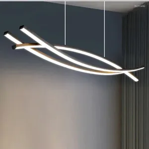 Candeliers modernos LED Pinging Lighting Kitchen Dining Room Table Island Strip Aluminium House Decor Suspen Hanging Lamps