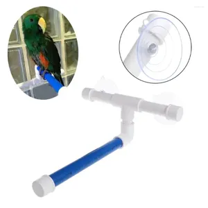 Andra fågelförsörjningar Badpapegoja Stand Stick Shower Perches Sugplattform Rack Fällbar vägg kopp husdjur leksak