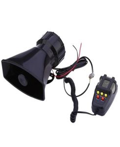 LARATH 1 SET 5 Sound Loud Car Truck Högtalare VARNING ALARM POLICE Fire Siren Horn 12V 100W 105dB med Mic Microphone183Q4310104