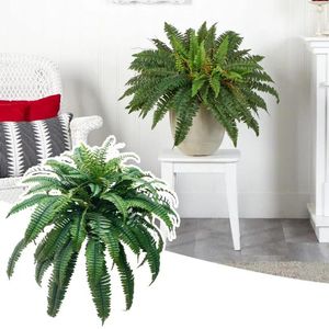 Decorative Flowers Artificial Fern UV Resistant Realistic Reusable Home Wedding Party Faux Greenery Plants Indoor Outdoor Garden Yard