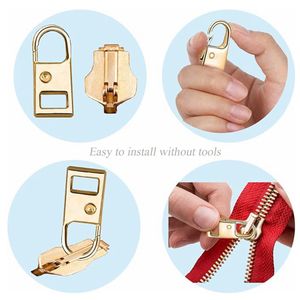 5 PCS Fermuar Evrensel Anında Fix Fermuar Onarım Kiti Değiştirme Zip Kaydırıcı Çekme Çekme Çekme DIY Aracı için Yeni Tasarım