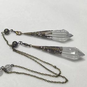 Dekorativa figurer White Crystal Spirit Pendulum Reiki Witchcraft Spatination Balance Tip Column Home Gift 2 PCS