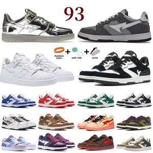 Sapatos casuais de designer preto branco panda para homens tênis de plataforma de mulher preto camuflado laranja masculino purple feminino treinadores de luxo de placas 36-45