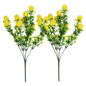 Dekorative Blumen 2 Stcs Obstpflanze Dekoration Home Decors kreative Früchte Ornamente po Requisiten Pflanzen Plastik künstliche falsche Dekorationen