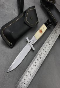Ny ankomst ryska Finka NKVD KGB Manual Folding Knife Pocket Black Ebony Handle 440C Blad Mirror Finish Outdoor Hunting Camping9770448