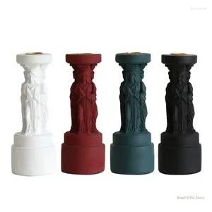 Ljushållare QX2E HESIN Candlestick Pillar Modern Vintage Roman Column Art Decor Candelabras för bord