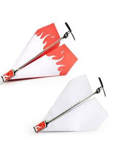 Flygplan RC Folding Paper Model DIY Motor Power Red RC Plane Power Kids Boy Toy Diecast Airplane Toy Air Plan Aircraft2192567