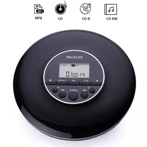 Spieler tragbare Mini -Runde Style Replay CD Player LCD Display 3,5mm Jack Kopfhörer HiFi Music Player Support für CD CDRW CDRW MP3 WMA