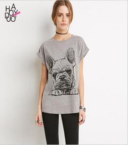 Brand DesignerSweet Women039s TShirt Cartoon Tops Interesting French Bulldog Print Tshirt Easy Brand T shirt Leisure Allm4163909