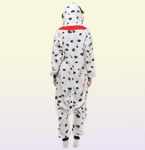 Dalmatian Dog Women039s och Men039S Animal Kigurumi Polar Fleece Costume For Halloween Carnival New Year Party Welcome Drop 5950625