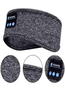 Trådlösa hörlurar hörlurar Sleep Headset Bluetooth Headscarf Wireless Music Sports Pannband Byggt i Sleep Music Eye Mask4664088