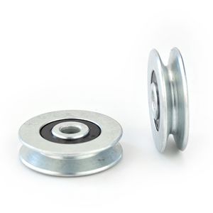 6*33*8mm V Groove Mental Bearing Round Pulley Steel Wire Over Line Lifting Wheel Guide Wheel Mechanical Rolling Wheel