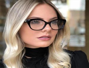 Seksi Optik Gözlükler Kadın Vintage Güneş Gözlük Tasarımcısı Kadın Gözlükler Çerçeve gözlükler Clear Cateye Style Red Shades9358427