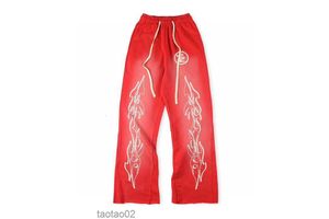 Мужские роскошные дизайнеры штаны мужчина Pantsl Hellstar Studios Red Flare Pants Sweat Ants