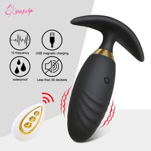 YAFEI Silicone Butt Plug for Men Prostate Massager Vibrator Masturbators Woman Gay Dildo Anal Vibrators Fidget Sex Shop Toys 240409