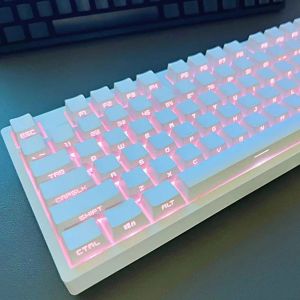 Accessories 131 Key Backlit RGB white black PBT Keycaps OEM Profile Doubleshot Key cap For 60% 61/64/68/87/104 Mechanical Gamer Keyboard