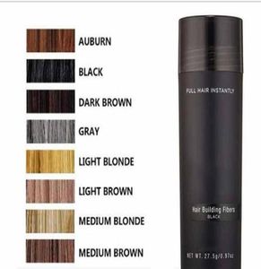 Natural Keratin Top Hair Fiber 275G Black Hair Build Fiber tunnare håravfall concealer styling pulver täcker skalligt droppfartyg195826262