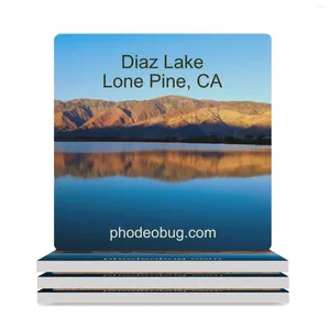 Table Mats Diaz Lake Drone Po Ceramic Coasters (Square) Eat Mug Mat Tea Cups