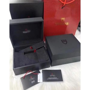 Titta på lådor Designer Black Color Watch Falls Packaging Storage Display Cases with Logo Labor och Certificate Handbag