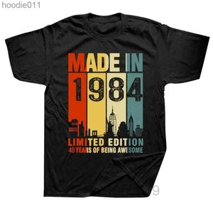 Męskie bluzy z kapturem 1984 40. edycja limitowana edycja retro bawełniana koszulka damska damska koszulka T-shirt krótkie t-shirt top T-shirt C24325