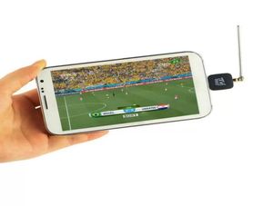 Android 4050285366 için yeni mini Mikro USB DVBT Dijital Anten Mobil TV Tuner Alıcısı